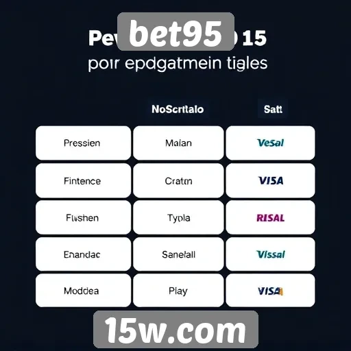 Métodos de pagamento aceitos no site bet95